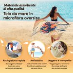 Telo mare grande personalizzato ad asciugatura rapida con motivo pallavolo e nome - Regalo di compleanno e vacanze estive per pallavoliste e amiche