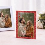 Personalized Baroque Playing Card Photo Building Brick Puzzles with Initial and Text Wedding Anniversary Birthday Gift for Couple