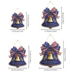 Personalised American Flag Bow Liberty Bell 250th Anniversary Wooden Sign with Text Home Decor Independence Day Anniversary Gift for Family Friends