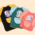 Personalized Fantasy Unicorn Cloud Pattern Kid Painting Baking Apron with Name and Front Pocket Back to School Outdoor Activities Gift for Kids