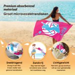 Gepersonaliseerd extra groot sneldrogend strandlaken met silhouet van een volleyballer zwembadfeest- en verjaardagscadeau voor volleyballiefhebbers