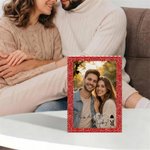 Personalized Baroque Playing Card Photo Building Brick Puzzles with Initial and Text Wedding Anniversary Birthday Gift for Couple