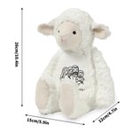 Personalised Line Art Style Photo Cartoon Sheep Bunny Bear Fantasy Unicorn Plush Toy with Text Daily Use Birthday Gift for Family