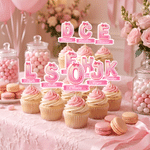 Personalized Sweet Initial Bow Cupcake Topper with Name Cake Decoration Birthday Party Favors for Girl Woman Kid