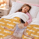 Personalized Cartoon Ballet Girl Soft Throw Blanket with Name Home Decor Birthday Gift for Ballet Dance Lovers