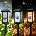 Personalised Butterfly Wreath Photo Solar Garden Light with Name and Year Garden Decor Memorial Sympathy Gift for Family Friend