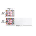 Personalised Tropical Watercolour Flowers Monogram Tri-Folded Card Cover Sticker Set Birthday Mahjong Night Gift for Mahjong Lovers