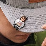 Personalised Cartoon Character Kid Face Photo Golf Ball Marker Magnetic Hat Clip with Name Game Day Birthday Gift for Dad Golf Lovers