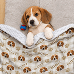 Personalized Pet Face Photo Paw Print Checkered Soft Dotted Backing Pet Blanket with Name Home Decor Pet Party Birthday Gift for Pet Owners Lovers