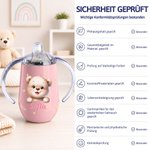 Personalisierte Niedliche Aquarell Fantasie Einhorn Bär Tiere 295 ml Schnabeltasse Isoliert mit Namen Baby Party Geburtstag Geschenk für Kleinkind