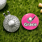 Personalized Golf Ball Design Magnetic Hat Clip Golf Ball Marker with Name Birthday Game Day Anniversary Gift for Golf Lovers
