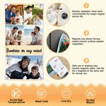 Personalized Photo Collage Oversized Quick Dry Magnetic Beach Towel with Text Summer Vacation Accessory Birthday Gift for Friend Family