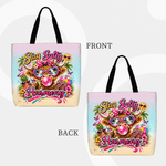 Personalized Highland Cow Beach Pattern Large Capacity Tote Bag with Name Beach Party Birthday Gift for Women Girls Besties
