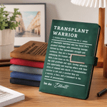Personalised Transplant Warrior PU Leather A5 Notebook with Name Daily Office Use Appreciate Gift for Transplant Survivors