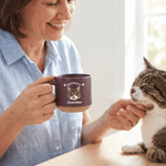 Personalized Pet Photo Paw Print 12 oz Ceramic Coffee Mug with Text and Handle Daily Use Birthday Memorial Gift for Pet Owner Lover