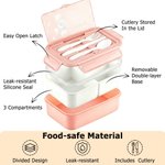 Personalised Cartoon Animal Photo Microwavable Lunch Box with Name Text and Cutlery Picnic Outdoor Activity Use Back to School Gift for Students