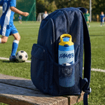 Personalized Classic Soccer Splatter Ink 12 oz Insulated Water Bottle with Silicone Straw and Name Back to School Birthday Gift for Kids