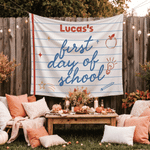 Personalized First Day of School Banner with Name Party Backdrop Decor Back to School Gift for Students