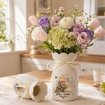 Personalized Flower Book Butterfly Officially Retired Ceramic Vase with Name and Year Retirement Gift for Retired Teacher Woman