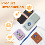 Personalized Starry Sky Style Birth Flower Magnetic PU Leather Bookmark Clip with Name Reading Accessory Daily Use Birthday Gift for Bookworm