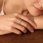 Personalized 1-5 Flower Birthstones Sterling Silver Stackable Ring Dainty Jewellery Birthday Mother's Day Gift for Mother Grandma