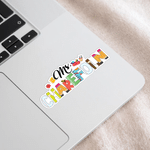 Personalized Cartoon Pencil Ruler Apple Waterproof Sticker with Title and Surname Back to School Appreciation Teacher's Day Gift for Teacher Educator