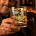 Personalized Oops I Mean Happy Retirement 10 oz Rock Whisky Glass with Name Retirement Gift for Wine Lover Retiree