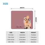 Personalized Illustration Photo Non-Slip Desk Mat Mouse Pad with Text Daily Work Desk Use Birthday Housewarming Gift for Couples Newlyweds