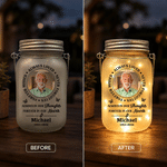 Spersonalizowana lampka LED w słoiku typu mason jar z motywem motyla i zdjęciem, z imieniem oraz rokiem – dekoracja do pokoju, pamiątkowy prezent upamiętniający bliskich, których straciliśmy