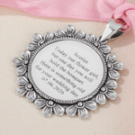 Personalized Vintage Ribbon Flower Bouquet Charm with Name and Date Bridal Bouquet Decor Wedding Gift for Bride Couple Flower Girl