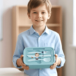 Personalised Birth Flower Family Character Food Grade Microwavable Lunch Box with Name and Cutlery Back to School Daily Use Gift for Boys Girls Family