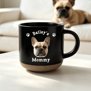 Personalised Pet Photo Paw Print 12 oz Ceramic Coffee Mug with Text and Handle Daily Use Birthday Memorial Gift for Pet Owner Lover