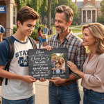 Personalised Have Fun Be Safe Go to Class Wooden Photo Frame with Name and Family Photo School Enrollment Back to School Gift for Students