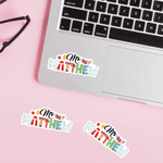 Personalized Cartoon Pencil Ruler Apple Waterproof Sticker with Title and Surname Back to School Appreciation Teacher's Day Gift for Teacher Educator