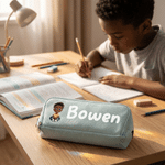 Personalized 3D Cartoon Character Three-Layer Pencil Case with Name School Supply Back to School Birthday Gift for Kids