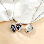 Personalised Oval Photo Locket Necklace with Birthstone Birthday Memorial Anniversary Gift for Women