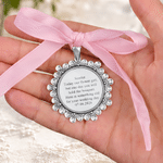 Personalized Vintage Ribbon Flower Bouquet Charm with Name and Date Bridal Bouquet Decor Wedding Gift for Bride Couple Flower Girl