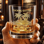 Personalized Oops I Mean Happy Retirement 10 oz Rock Whisky Glass with Name Retirement Gift for Wine Lover Retiree