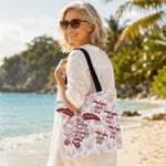 Personalised Multicolour Sea Turtle Large Capacity Tote Bag with Title and Name Beach Party Travel Birthday Gift for Woman Family