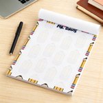 Personalised Cute Cartoon Pencil Flower Notepad with 40/80 Pages and Text Teacher's Day Appreciation School Season Gift for Teacher