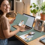 Personalized Illustration Photo Non-Slip Desk Mat Mouse Pad with Text Daily Work Desk Use Birthday Housewarming Gift for Couples Newlyweds