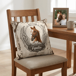 Personalized Pet Photo Paw Design Soft Throw Pillow Cover with Name and Year Sympathy Pet Loss Gift for Pet Owners