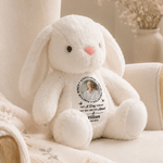 Personalised Photo Butterfly Plush Bunny Toy with Name and Year In Loving Memories Gift for Kids Boys Girls