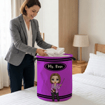 Personalised Pencil Crayon Cartoon Character Large Storage Basket with Text Daily Use Back to School Teacher's Day Gift for Teachers Educators