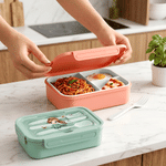 Personalised Birth Flower Family Character Food Grade Microwavable Lunch Box with Name and Cutlery Back to School Daily Use Gift for Boys Girls Family