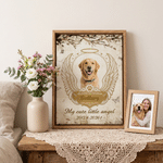 Personalised Wing Paw Print Photo Canvas Print with Name Year and Text Wall Decor Ship from USA Memorial Sympathy Gift for Pet Owner Pet Lover