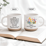 Personalised Butterflies Flowers Ceramic Coffee Mug with Name and Year Daily Use Retirement Birthday Gift for Retired Colleagues