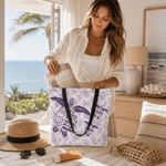 Personalised Multicolour Sea Turtle Large Capacity Tote Bag with Title and Name Beach Party Travel Birthday Gift for Woman Family