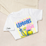 Personalized 100% Cotton My Jesus He Be Makin Lemonade Dopamine T-Shirt with Name Summer Beach Party Birthday Gift for Woman
