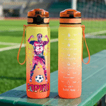 Personalized Soccer Character Silhouette Name Sports BPA-Free 32 oz Water Bottle with Flip Top Lid Gym Birthday Gift for Teenager Soccer Lover